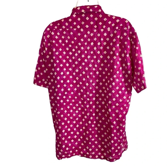 Japanese Hiroko Koshino Homme patterned button up blouse shirt unisex large - Picture 2 of 9